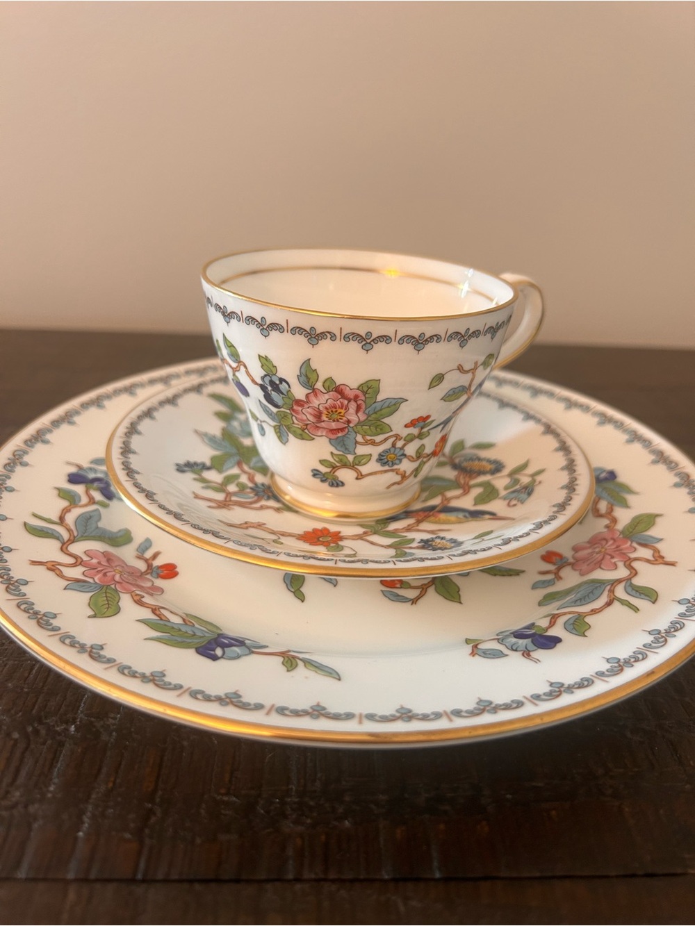 Aynsley Fine Bone China Pembroke Tea Cup, Saucer and Plate